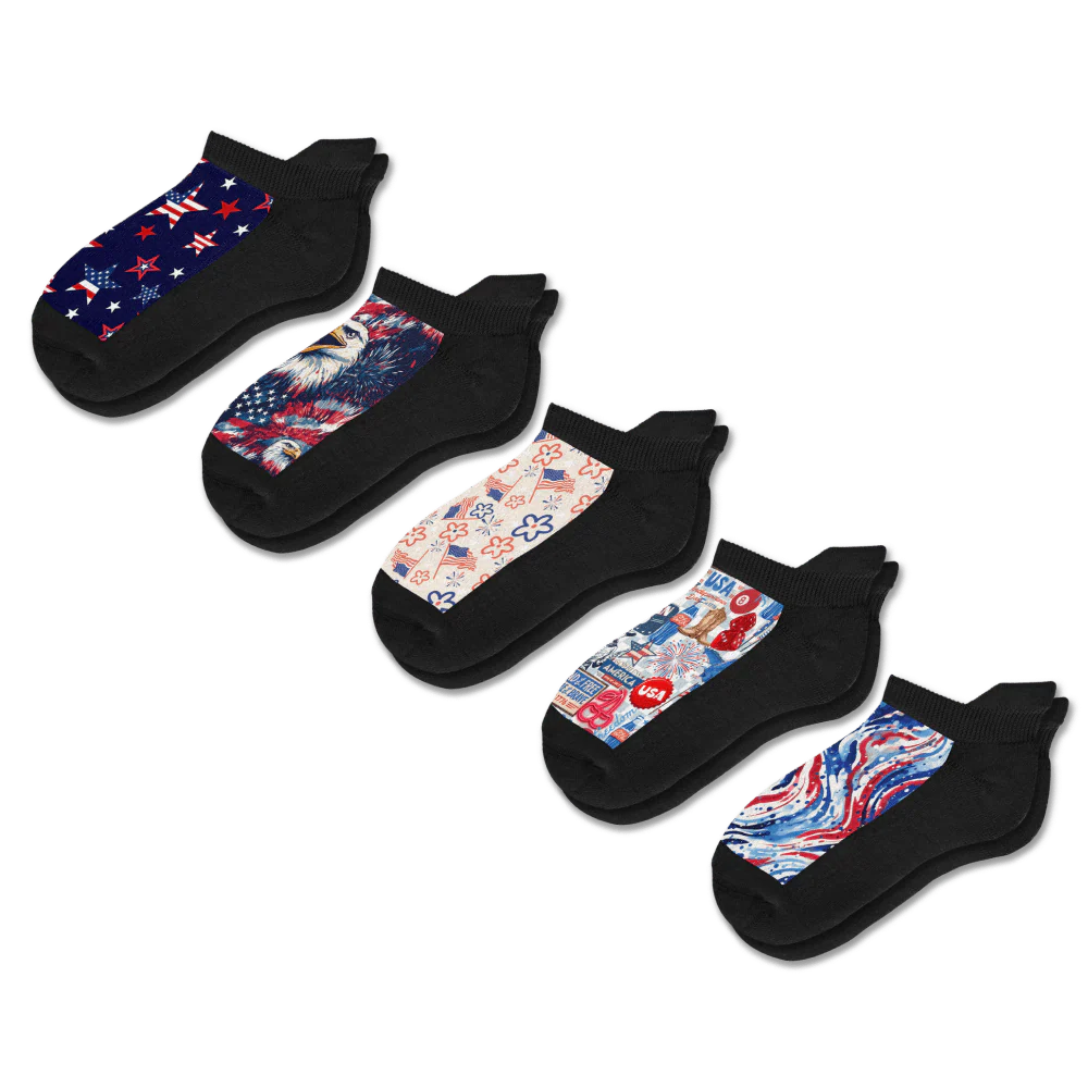 All American Ankle Socks 5-Pack Bundle