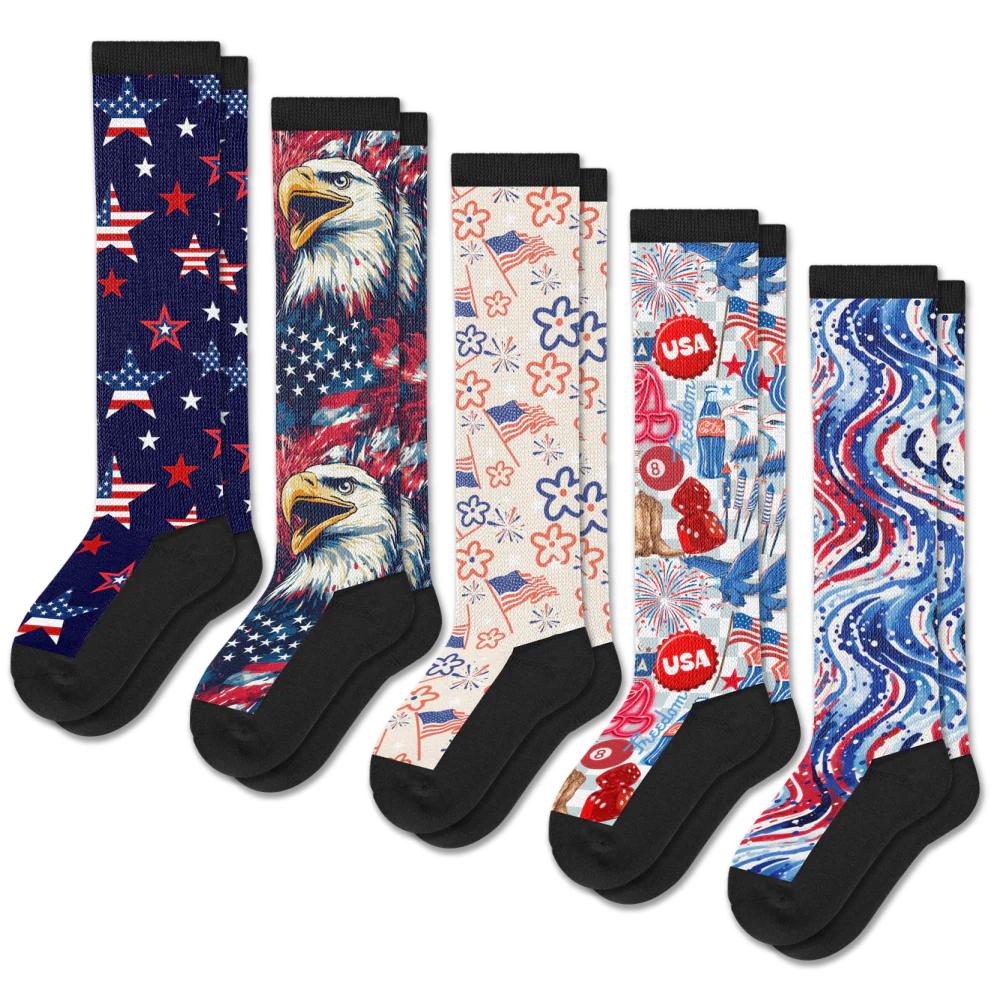 All American EasyStretch™ Socks 5-Pack Bundle