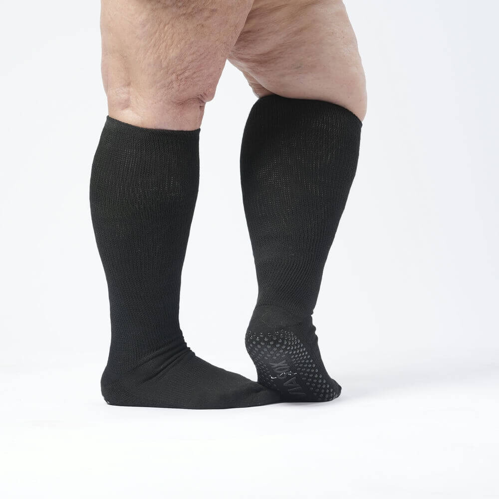 Black EasyStretch™ Gripper Socks - Image 3