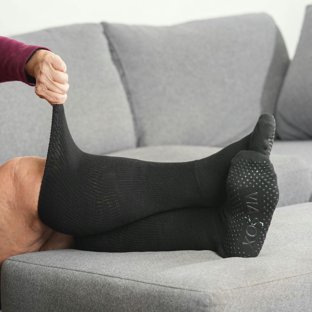 Black EasyStretch™ Gripper Socks - Image 5