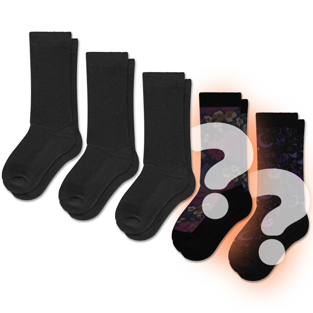 Black & Mystery EasyStretch™ Socks Bundle 5-Pack - Image 2