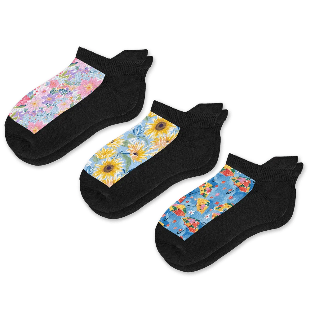Bloom Ankle Socks 3-Pack Bundle