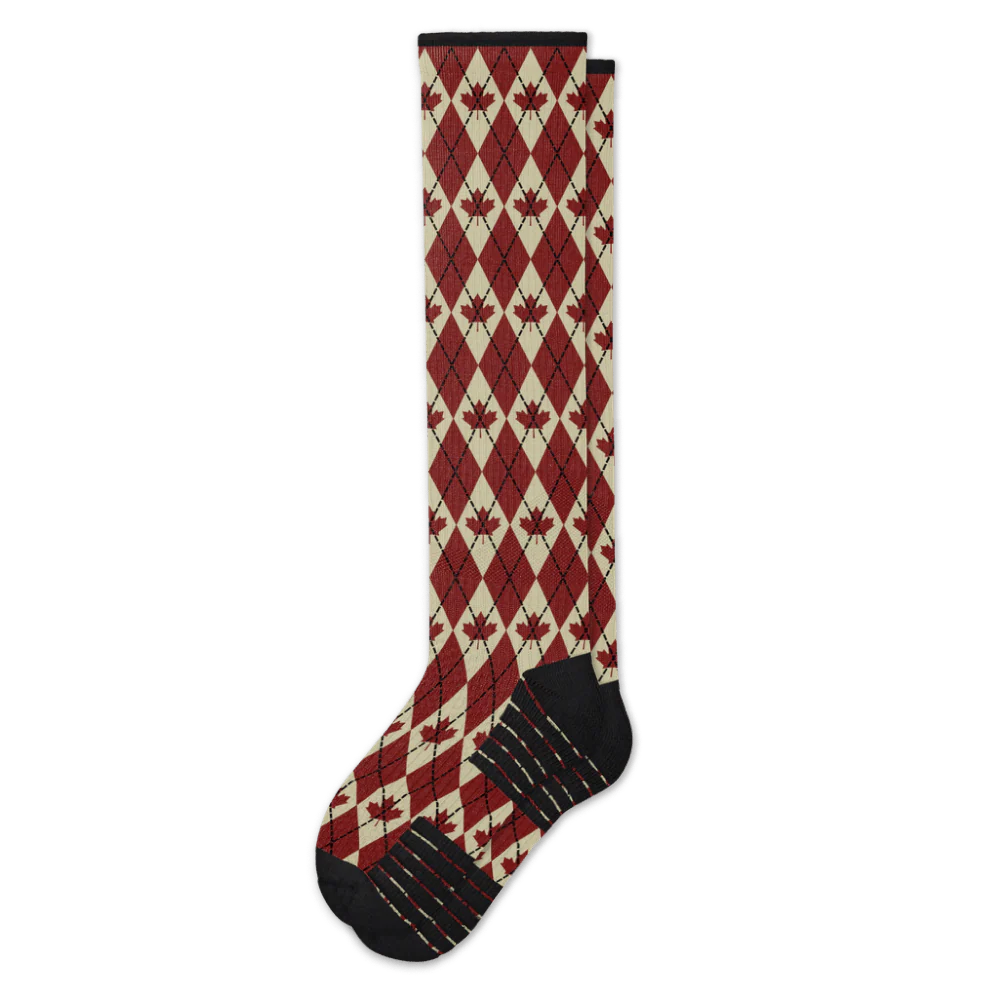 Canadian Argyle Compression Socks