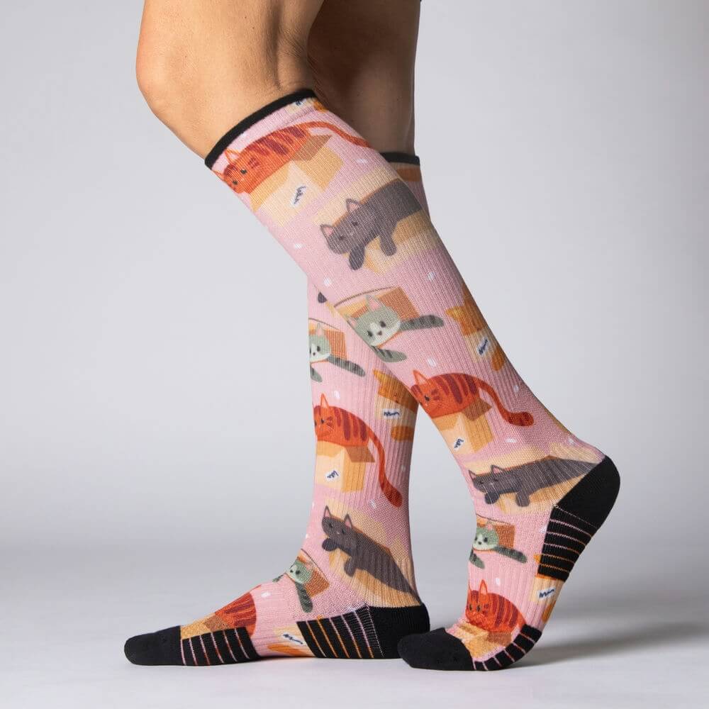 Cats in Boxes Compression Socks - Image 3