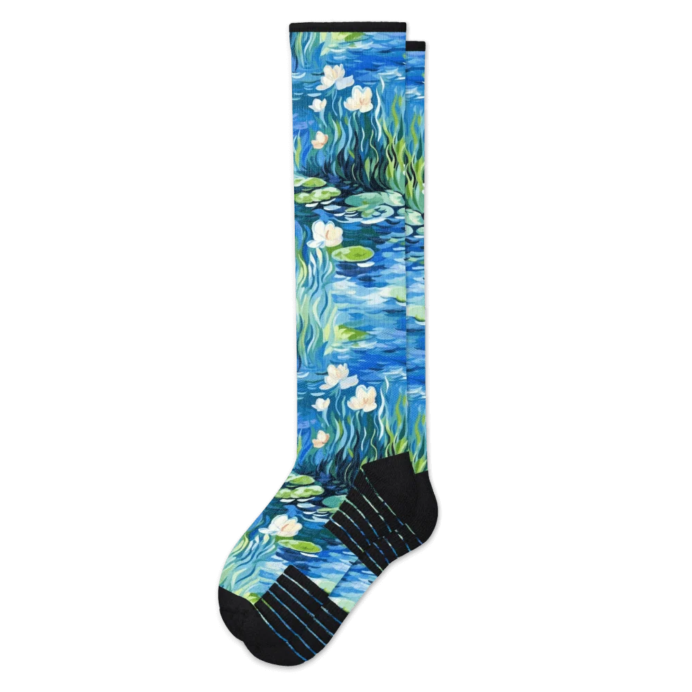 Water Lily Compression Socks