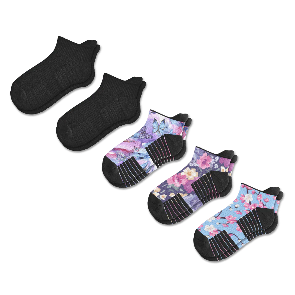 Dark & Delicate Ankle Compression Socks 5-Pack Bundle