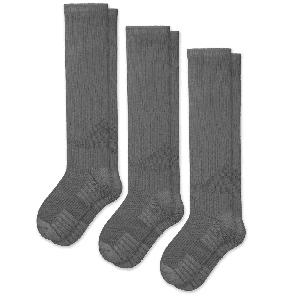 Gray Compression Socks Bundle 3-Pack