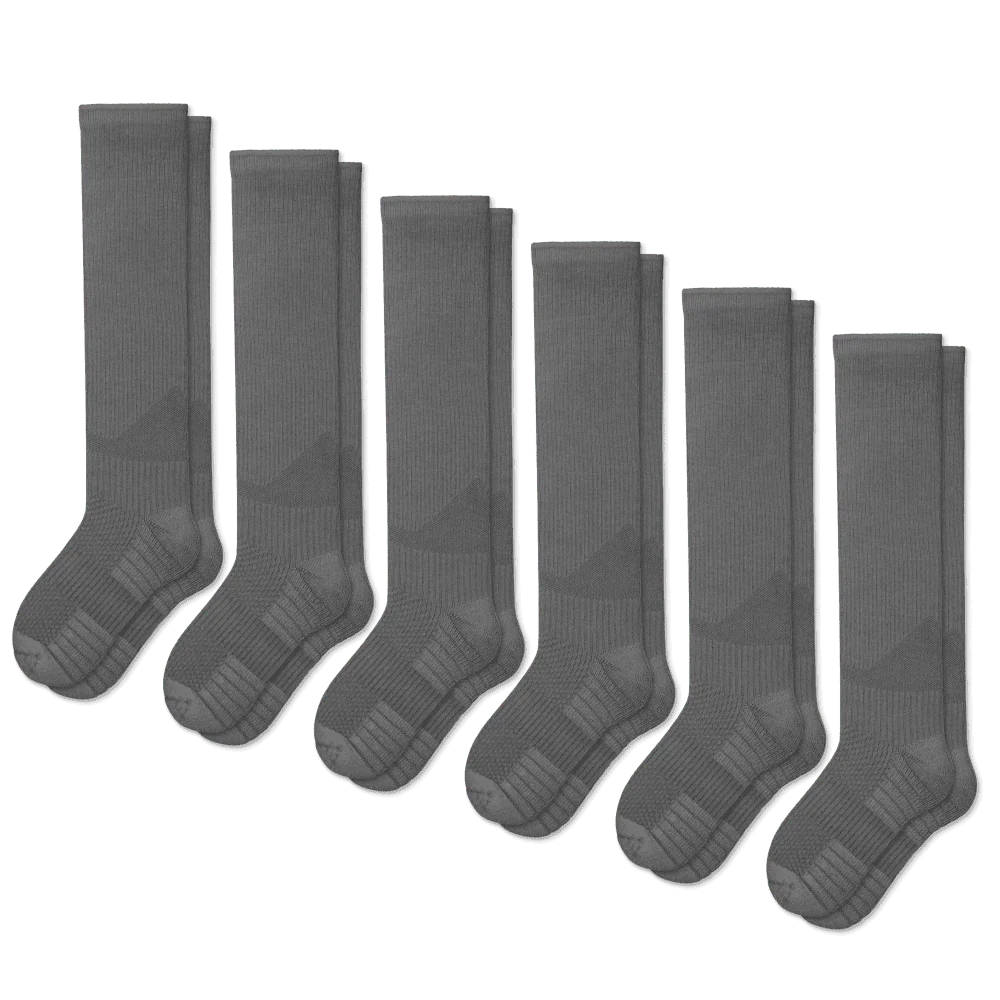 Gray Compression Socks Bundle 6-Pack