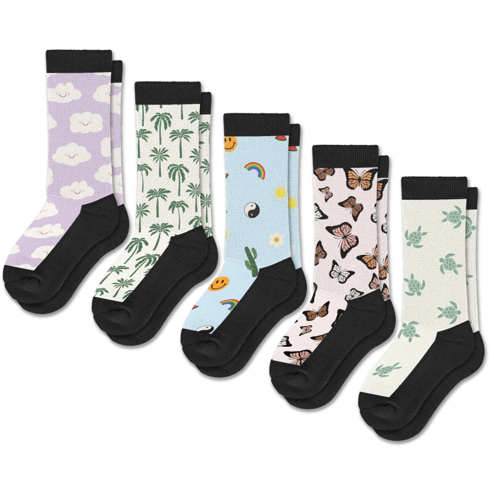 Happy Vibes EasyStretch™ Socks 5-Pack Bundle - Image 2