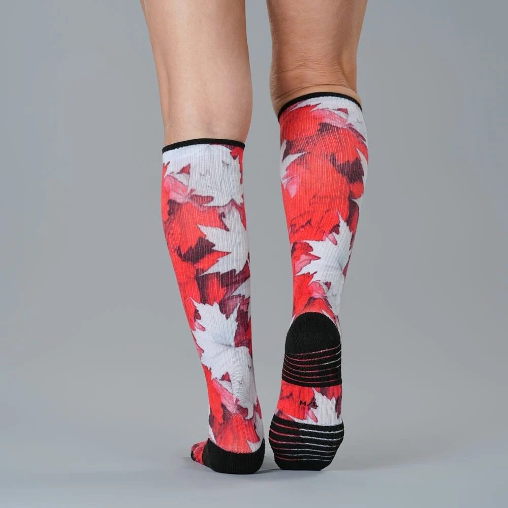 Maple Leaves Compression Socks - Image 4