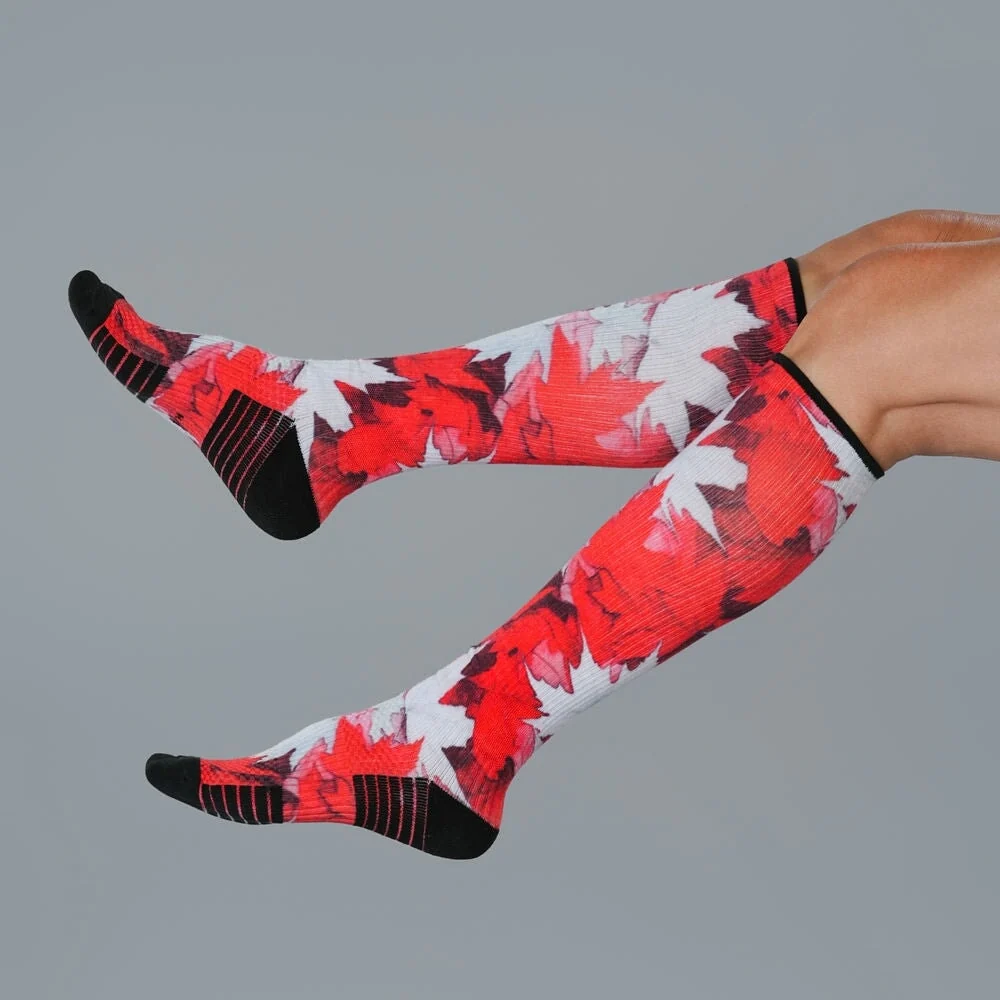 Maple Leaves Compression Socks - Image 5