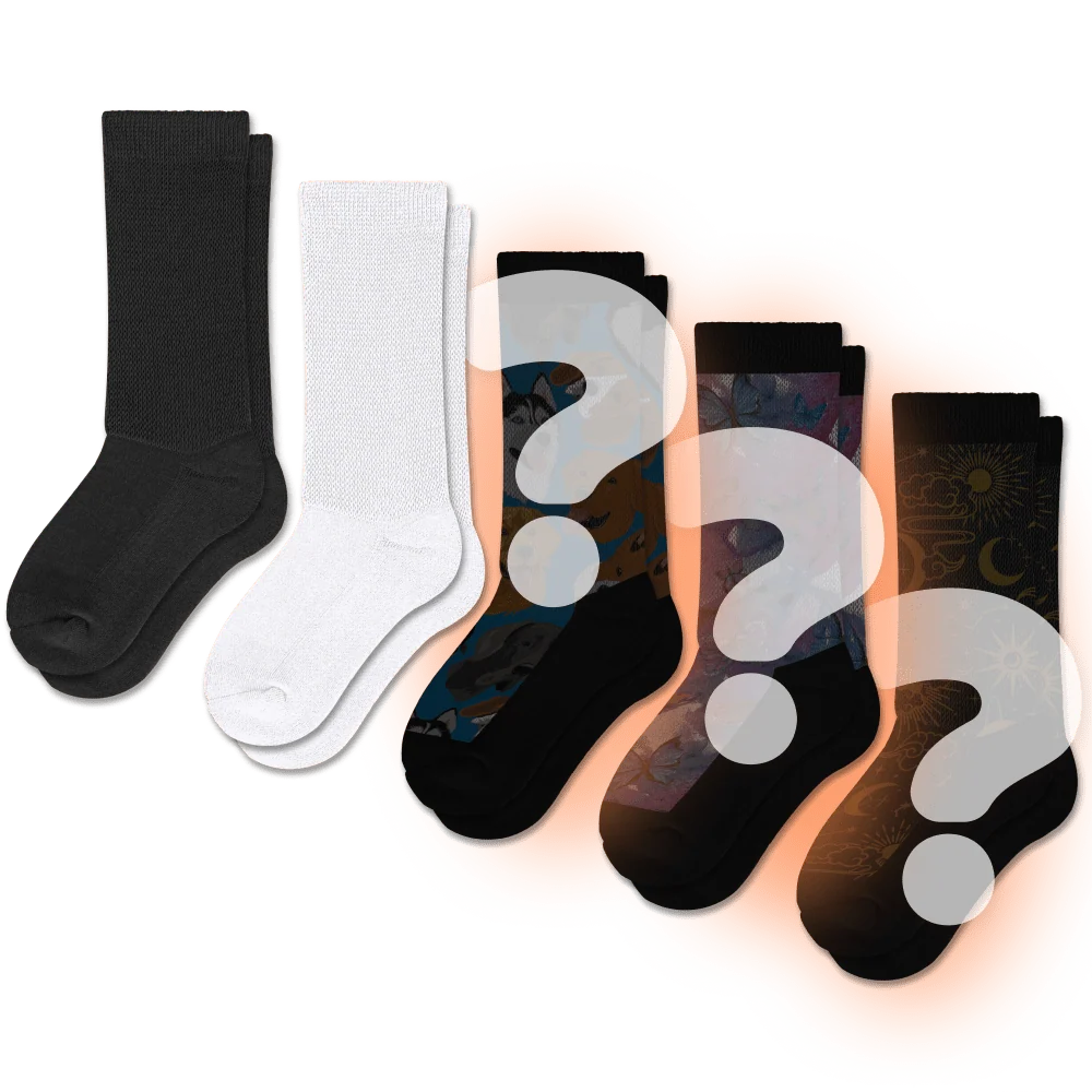 Monochrome & Mystery EasyStretch™ Socks Bundle 5-Pack - Image 2