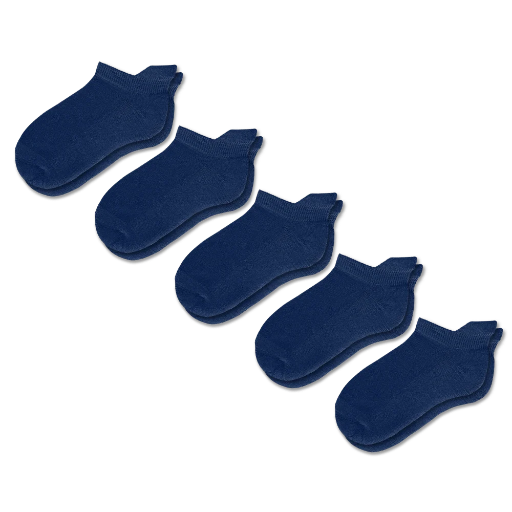 Navy Blue Ankle Socks Bundle 5-Pack