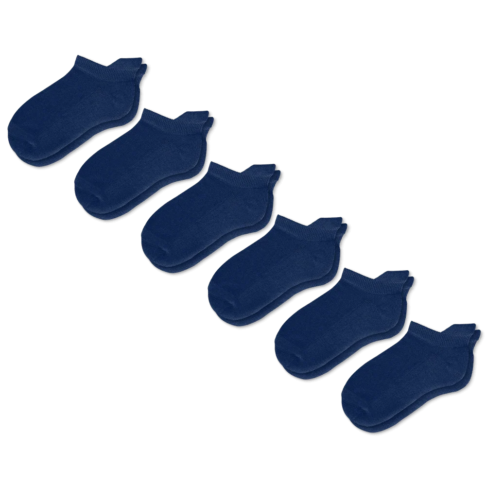 Navy Blue Ankle Socks Bundle 6-Pack