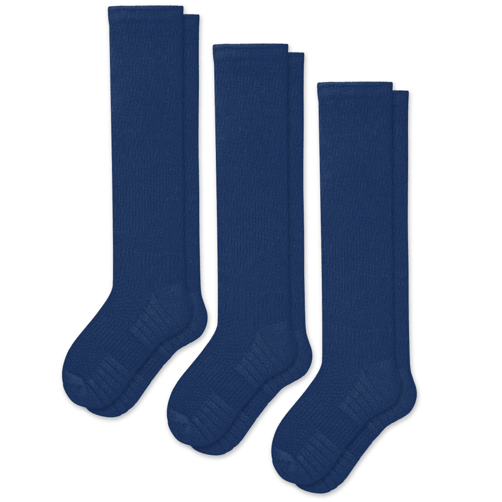 Navy Blue Compression Socks Bundle 3-Pack