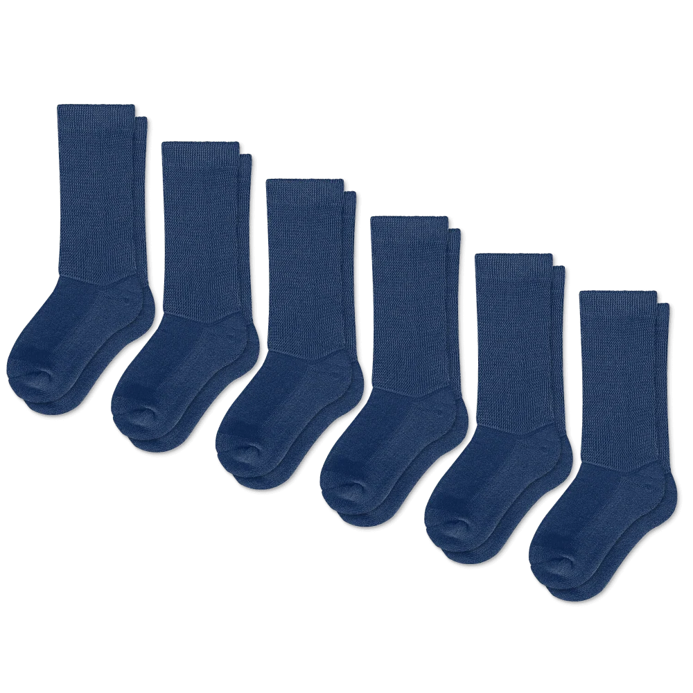 Navy Blue EasyStretch™ Socks Bundle 6-Pack - Image 2