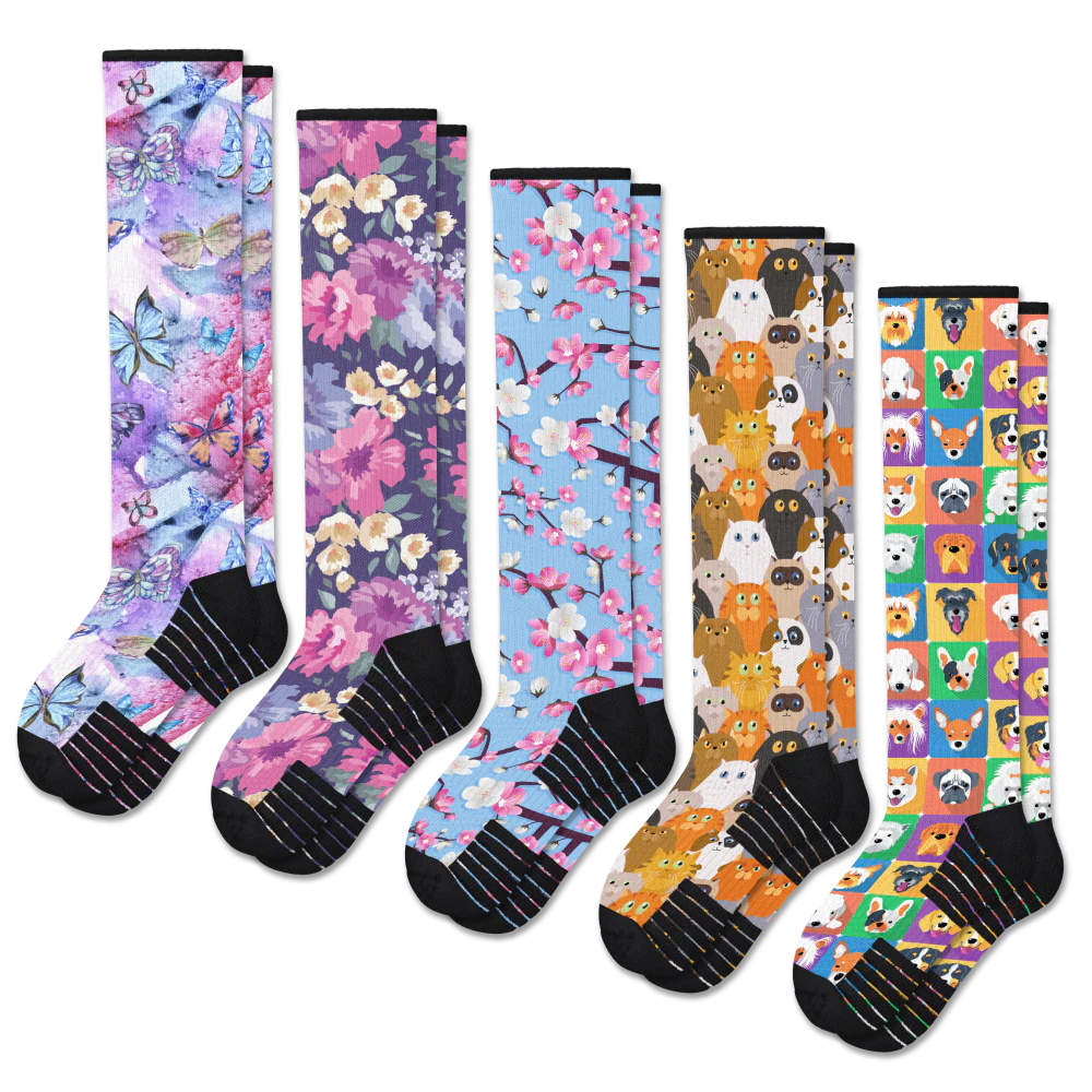 Pet Garden Compression Socks Bundle 5-Pack