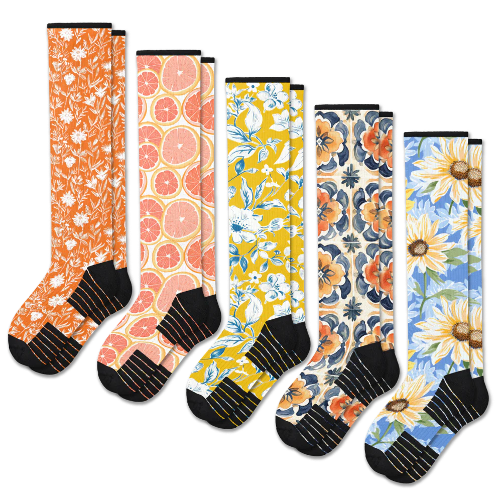 Summer Breeze Compression Socks 5-Pack Bundle
