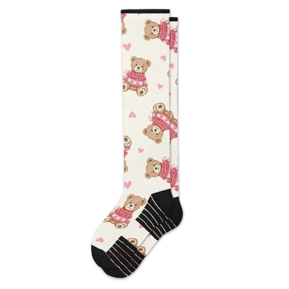 Sweetheart Bear Compression Socks