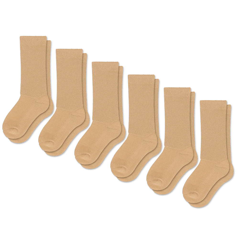 Tan EasyStretch™ Socks Bundle 6-Pack - Image 2