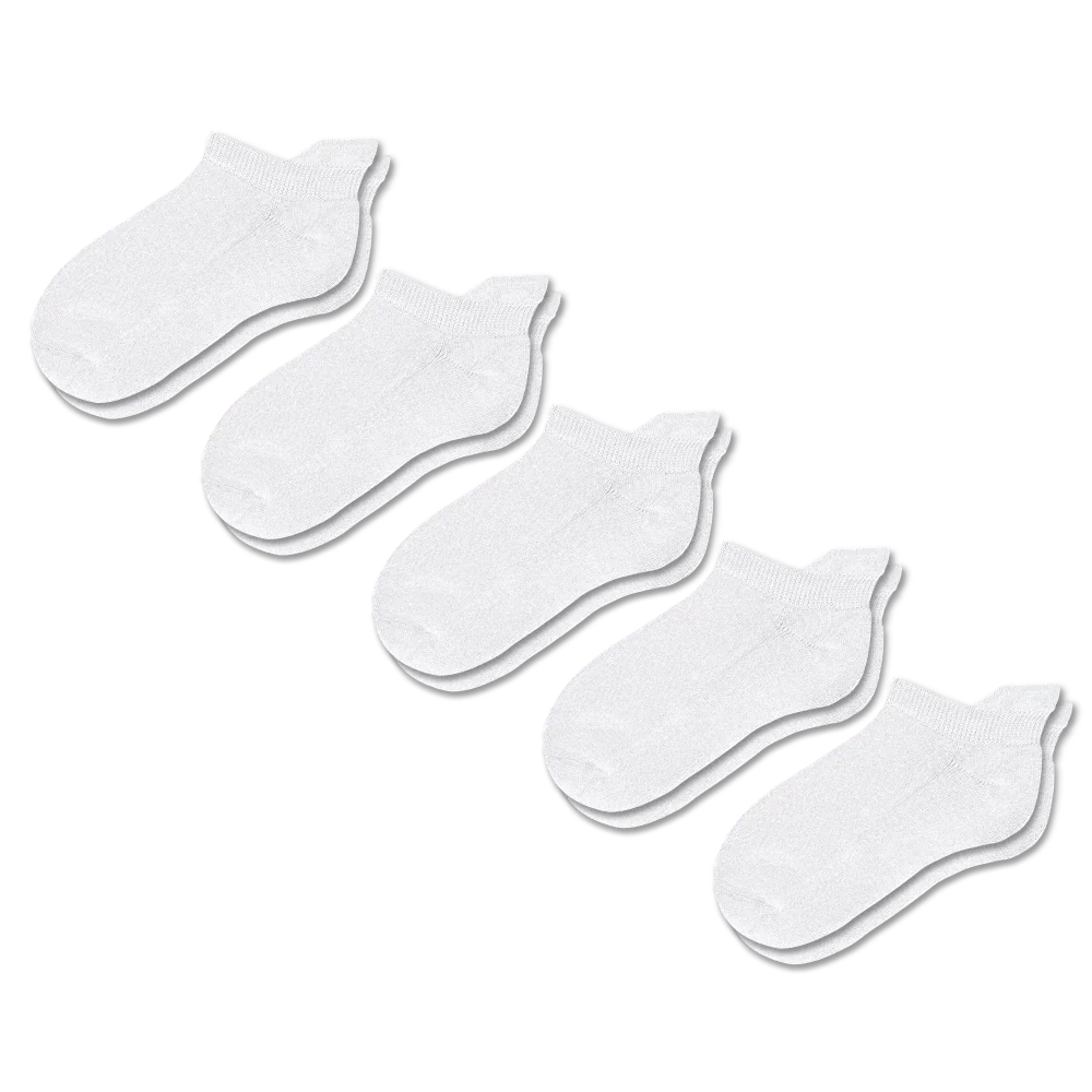 White Ankle Socks Bundle 5-Pack