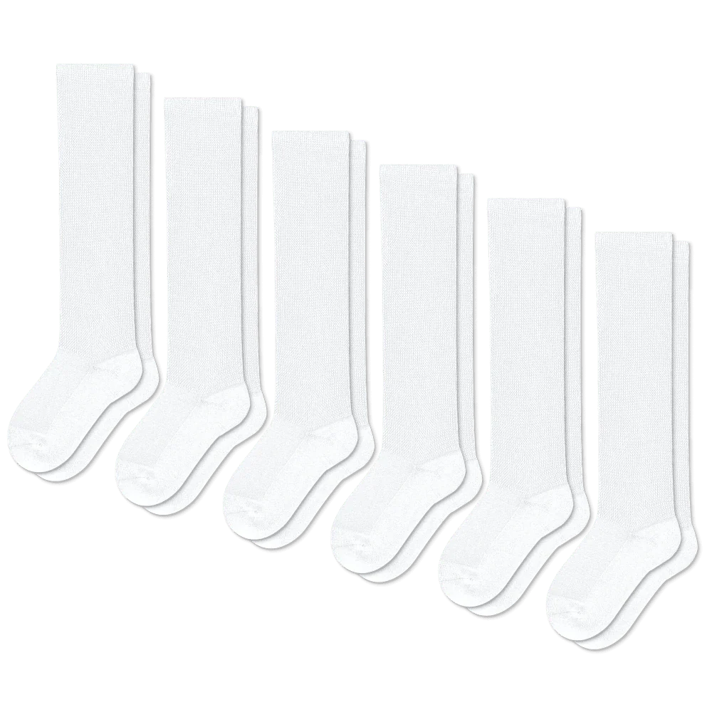 White EasyStretch™ Socks Bundle 6-Pack