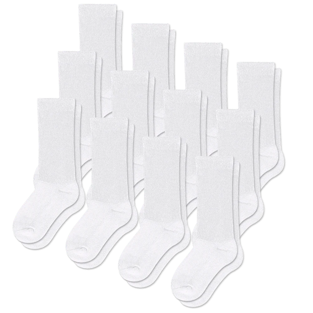 White EasyStretch™ Socks Bundle 12-Pack - Image 2