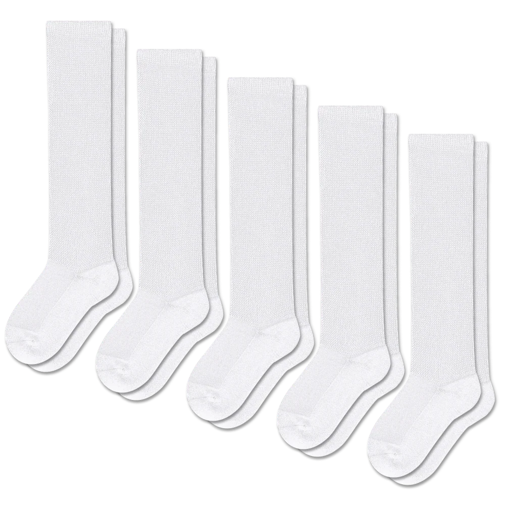 White EasyStretch™ Socks Bundle 5-Pack