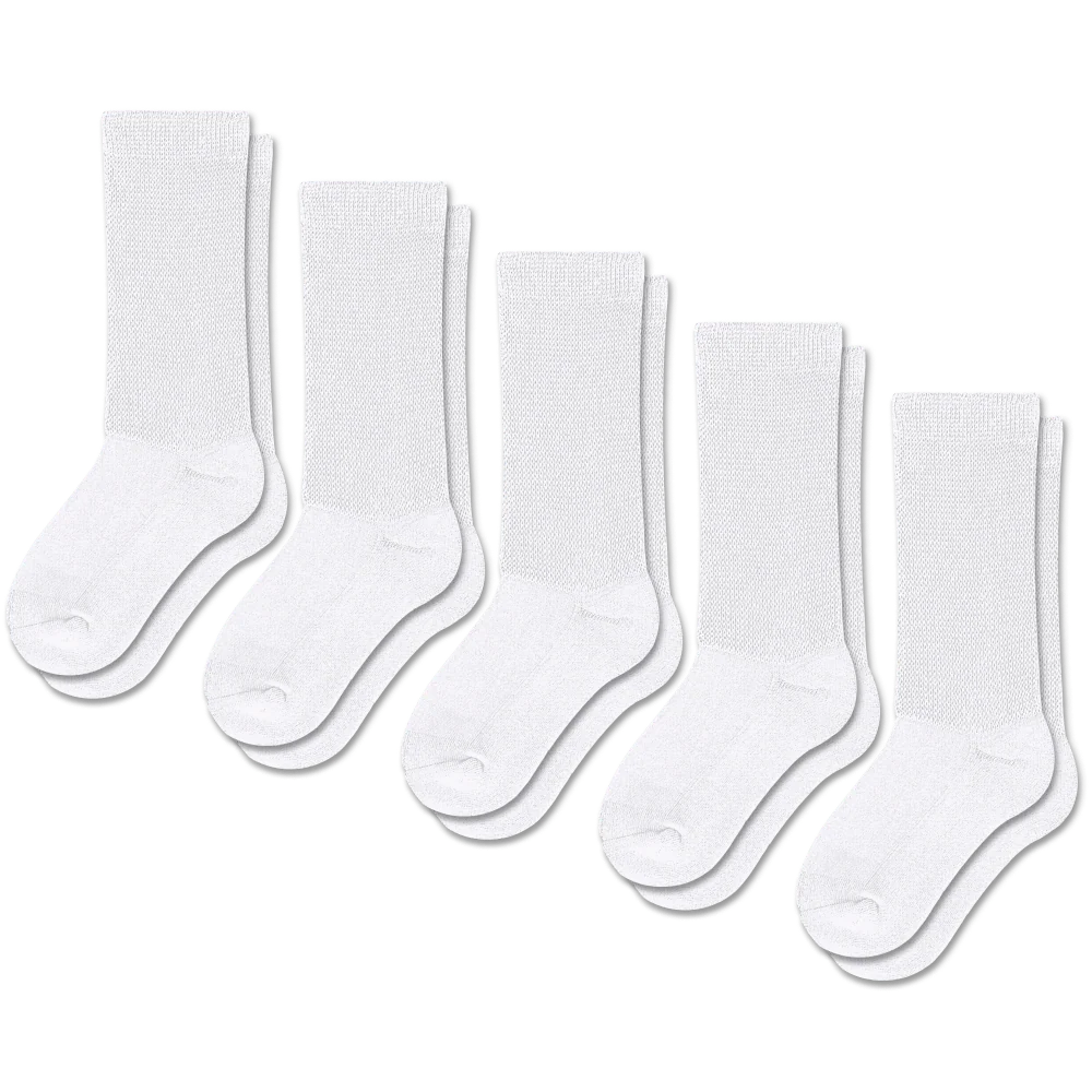 White EasyStretch™ Socks Bundle 5-Pack - Image 2